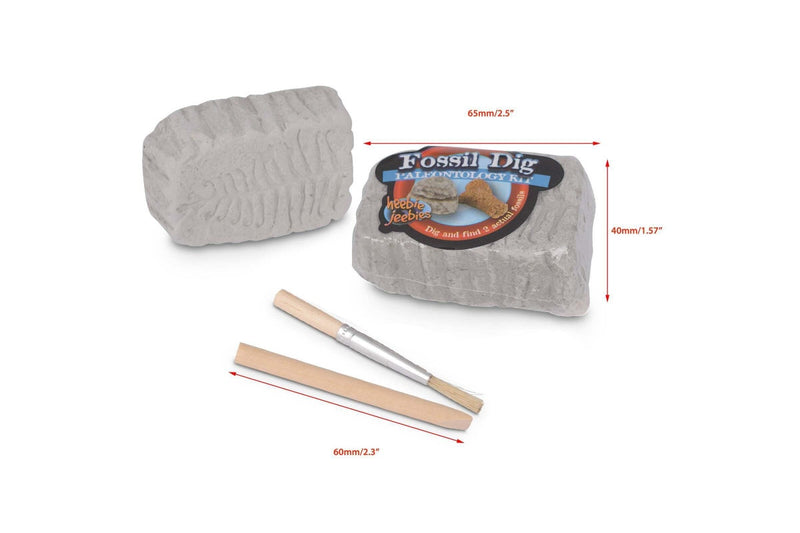 6x Heebie Jeebies Pocket Money Science Fossil Dig Mini Paleo Kit Kids Toy Assort