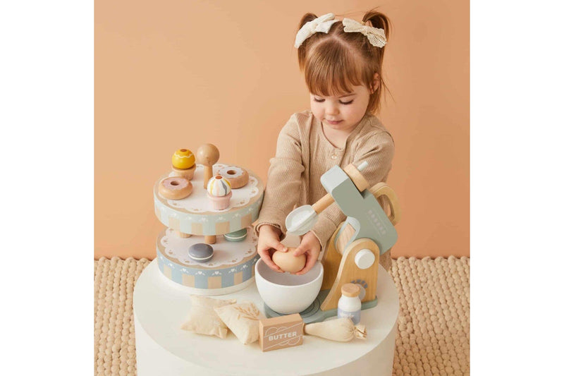 Nordic Kids Children's Wooden Interactive Imaginitive Play Toy Cake Stand Set 2+