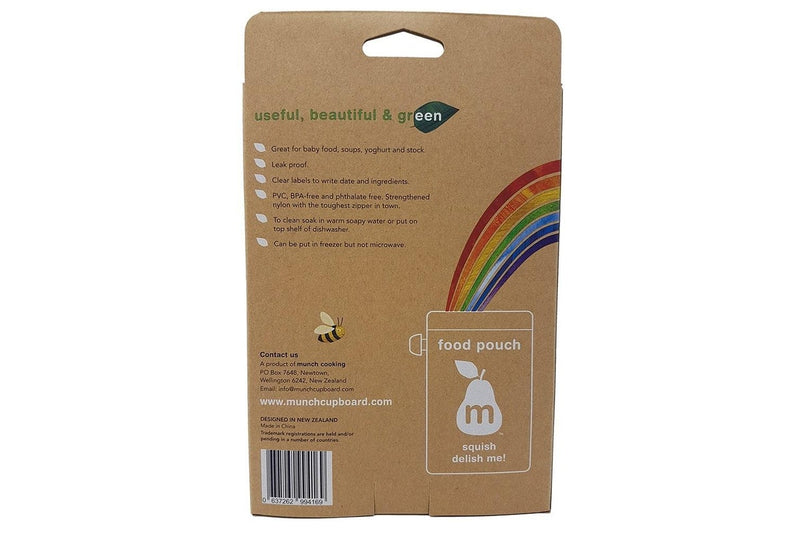 Munch: Reusable Food Pouch - Yellow (5 Pack)