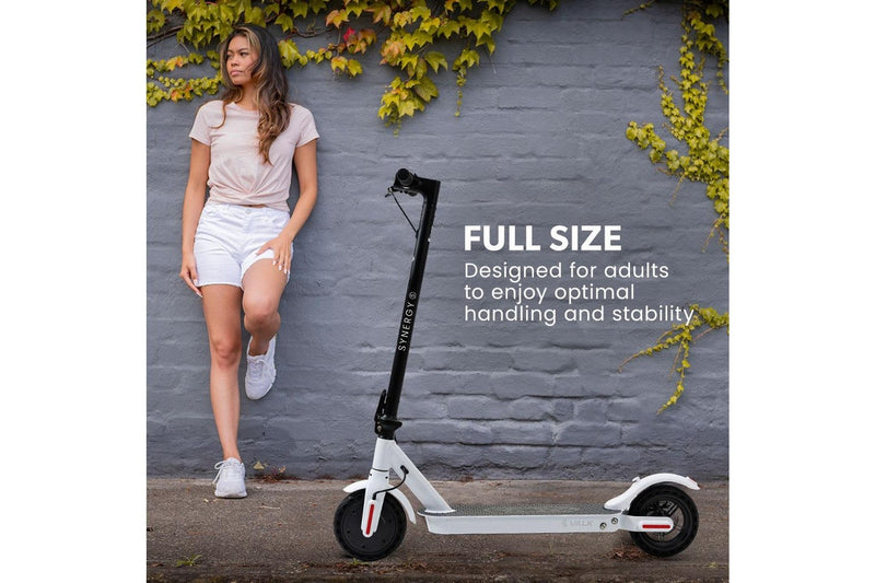 400W Electric Scooter, with Suspension for Adults Portable Folding Ride On,Synergy 5 MkII White