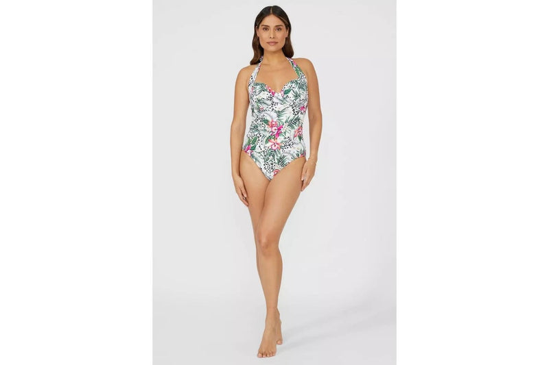 Gorgeous Womens/Ladies Jungle Underwired One Piece Swimsuit (Multicoloured) (32GG)