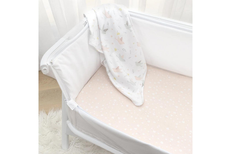 2pc Living Textiles Baby Newborn Jersey Co-Sleeper Cradle Fitted Sheet Ava Birds