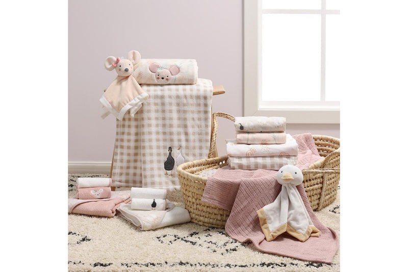 2x Little Haven Cellular Blanket Rose Cozy & Comfort Style Baby Blanket 90cm