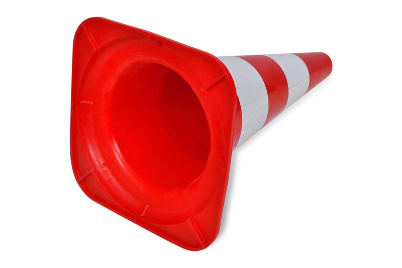 10 Reflective Traffic Cones Red And White 50 Cm Safety Cones Posts Barriers