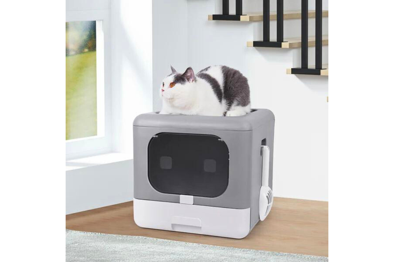 Hansona Sleek and Functional Cat Litter Box-Detachable Design