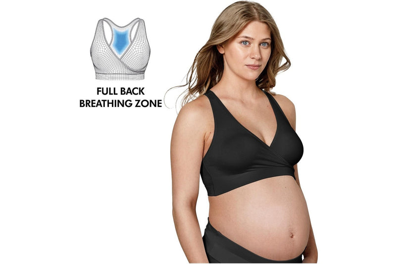 Medela: Keep Cool Sleep Maternity/Nursing Bra - Black (Large)