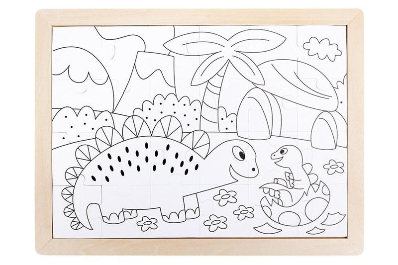 Hape: 24-Piece Double-Sided Puzzle - Dinosaurs