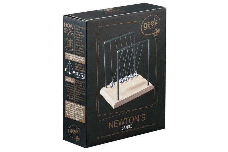 Geek Culture Newton's Cradle Balls Science Toy Home Office Desk Accessory 18cm