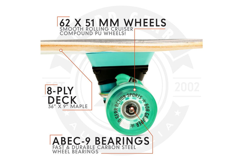 Madd Gear 36" Pintail Longboard - Tie Dye