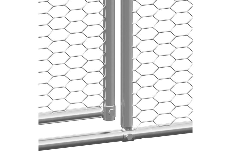 Outdoor Chicken Cage 2x4x2 m Galvanised Steel vidaXL