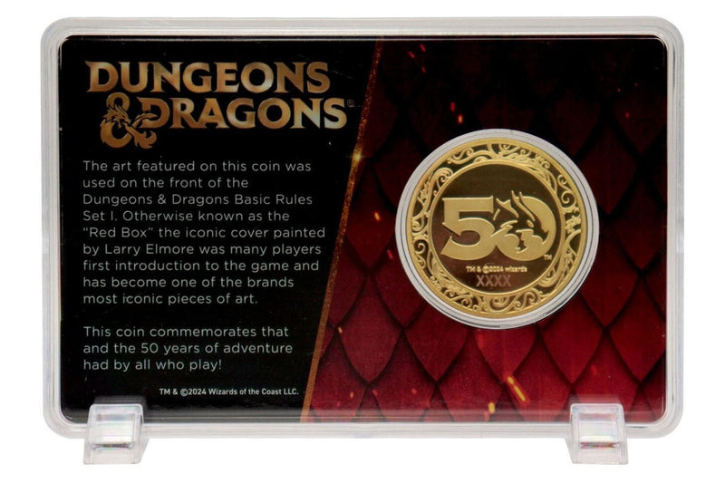 Dungeons & Dragons - 24k Gold Plated Coin (with Colour Print)