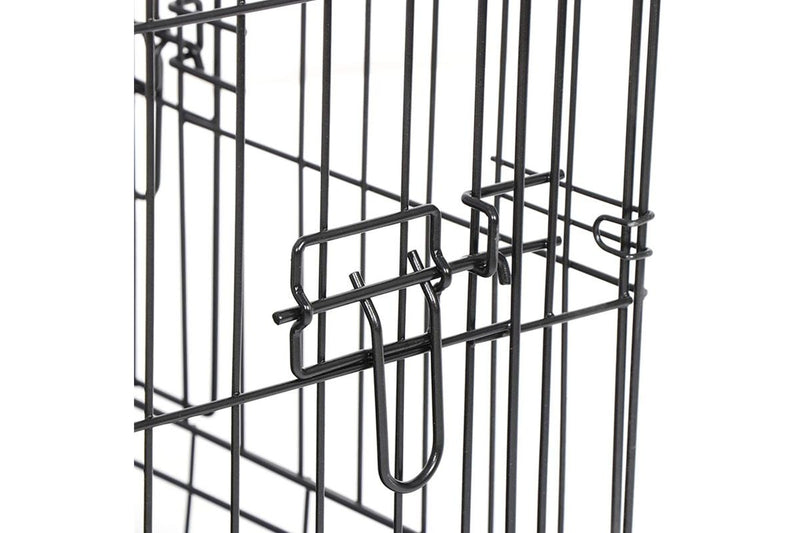 24 inch Double Door Folding Pet Wire Cage Metal Folding Cage for Pets