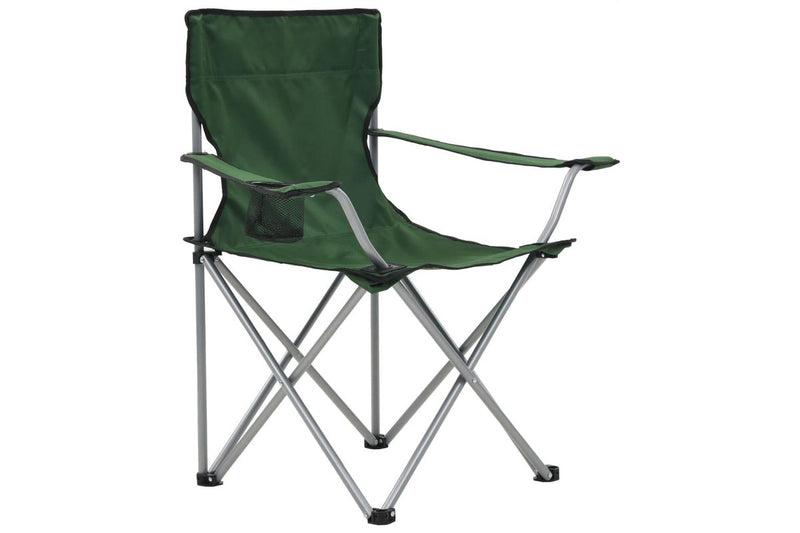 Camping Table and Chair Set 3 Pieces Green vidaXL