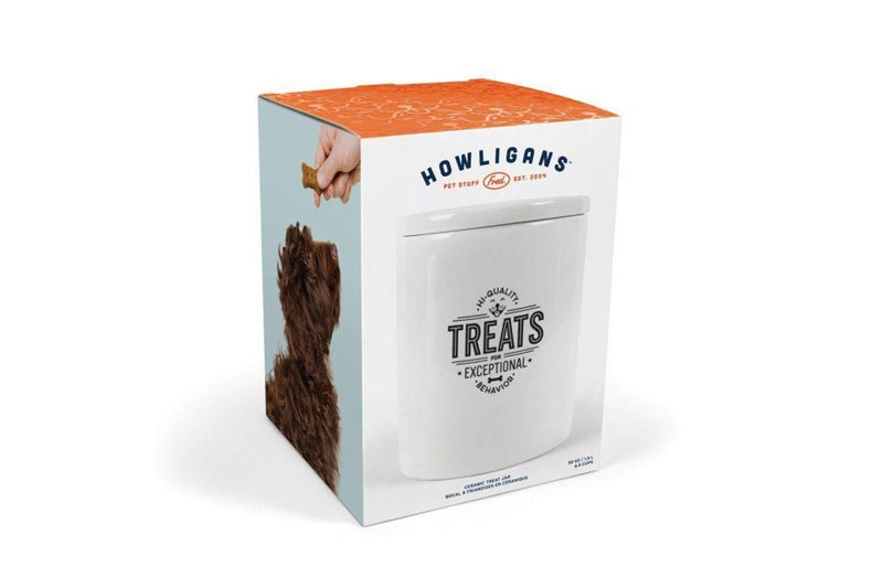 Fred: Howligans Ceramic Treat Jar - Exceptional Behaviour - White