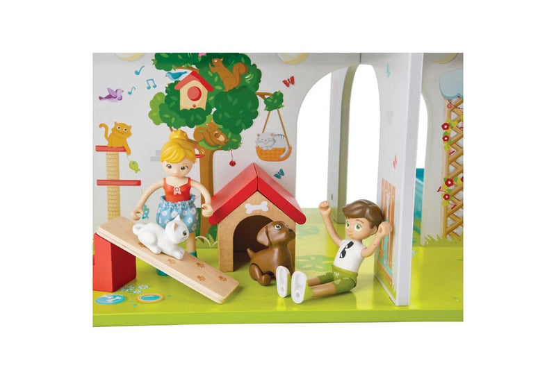 Hape Musical Rock & Slide Dollhouse w Sound Kids Children Interactive Toy 3y+