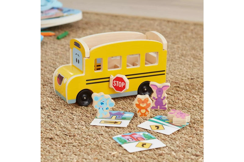 Blues Clues & You! Wooden Pull-Back School Bus