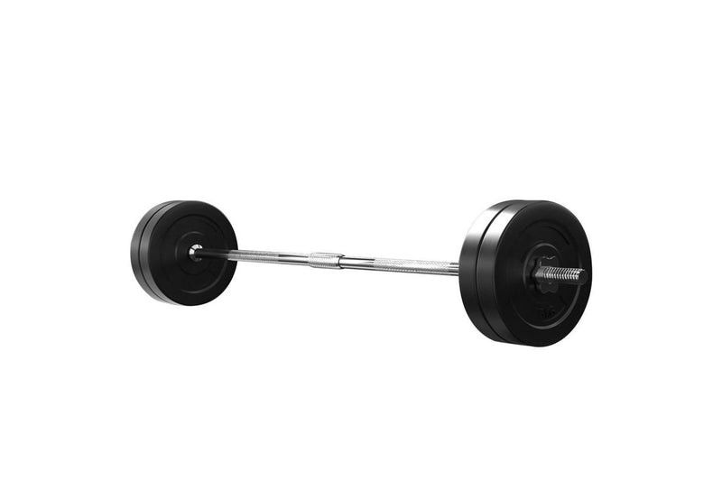 Everfit 28kg Barbell Set Weight Plates Bar Lifting Bench 168cm