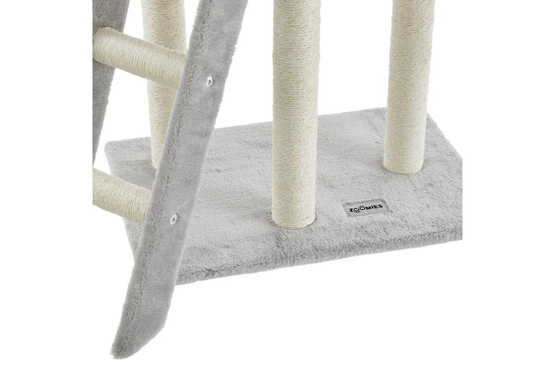 Zoomies Cat Scratching Post Tree 142cm -Grey