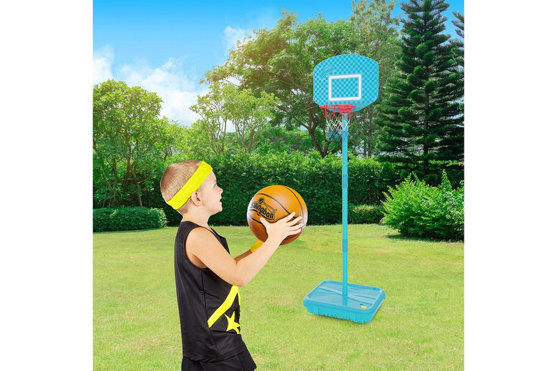 Swingball First Adjustable Basketball Hoop w Light Blue Base Kids 3y+