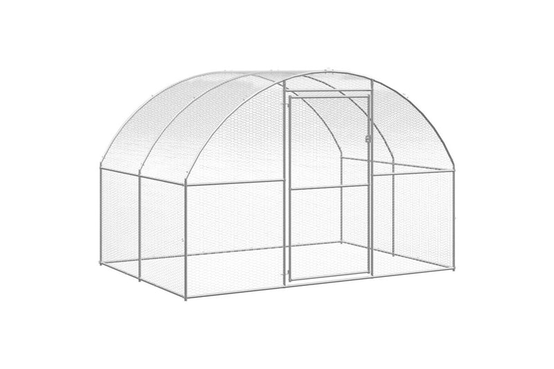 Outdoor Chicken Coop 3x24x2 m Galvanised Steel vidaXL