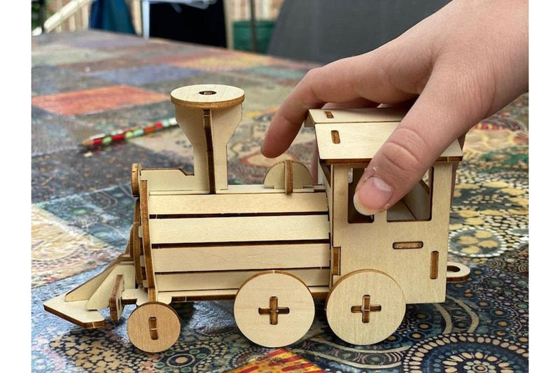 DIY Locomotive Train Kit: Build and Paint Your Own Wood Model Toy