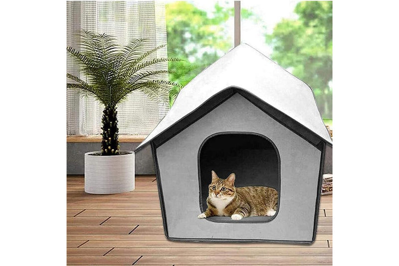 Medium Foldable Waterproof Outdoor Pet House - Grey