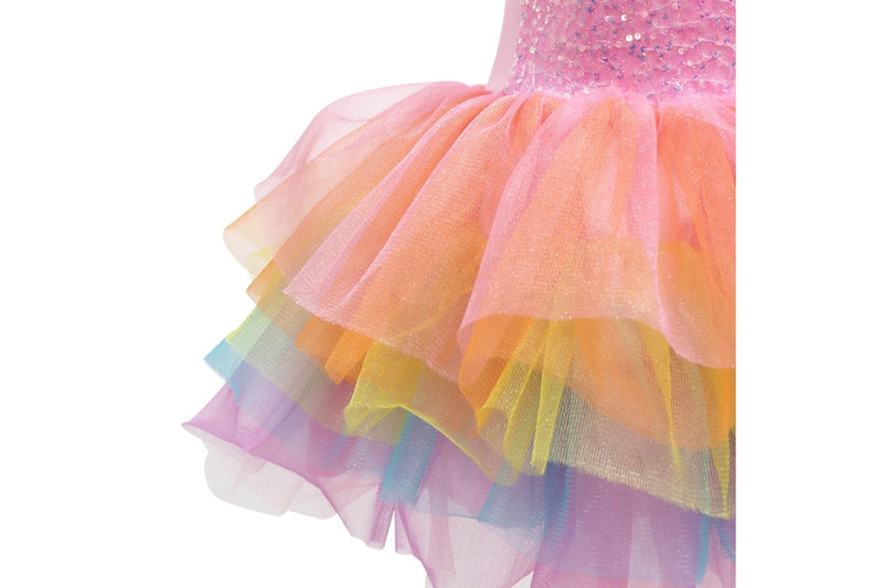 Pink Poppy: Unicorn Dreamer - Multi-layered Rainbow Party Dress (Size 5-6)