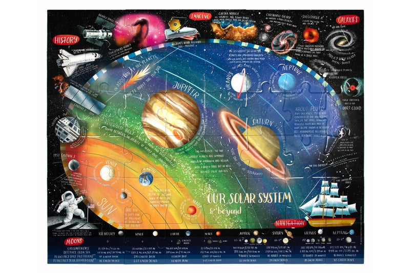 eeBoo: Solar System & Beyond - 48-Piece Giant Puzzle