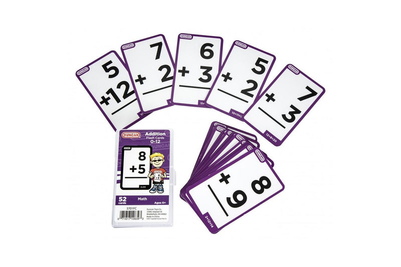 4x 52pc Duncan Math Flash Cards Addition Educational Teaching Learning Aid 6y+