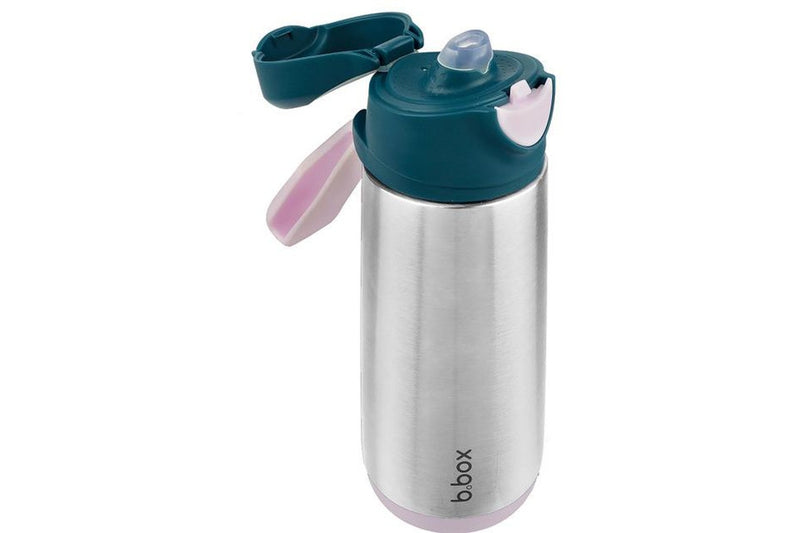 b.box: Insulated Sport Spout Bottle - Indigo Rose (500ml)