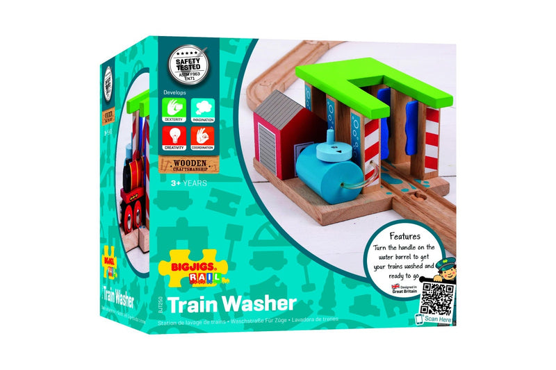 Bigjigs Rail 16cm Train Washer Kids Children Wooden Toy Railway Accessory 3y+