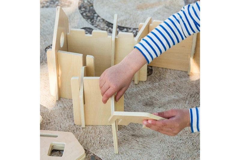 28pc Freckled Farm The Happy Architect Kids Wooden Toy Play Build Natural 2+