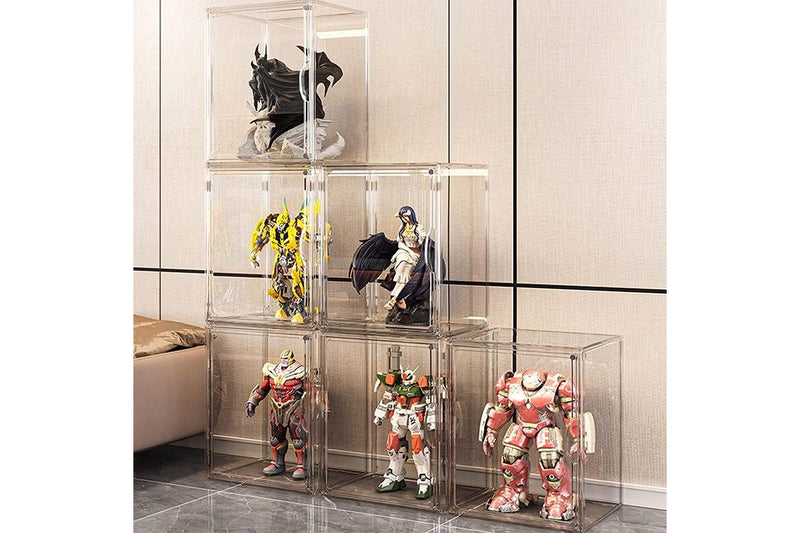 STORFEX 3 Pack Clear Plastic Display Box for Miniature Figures