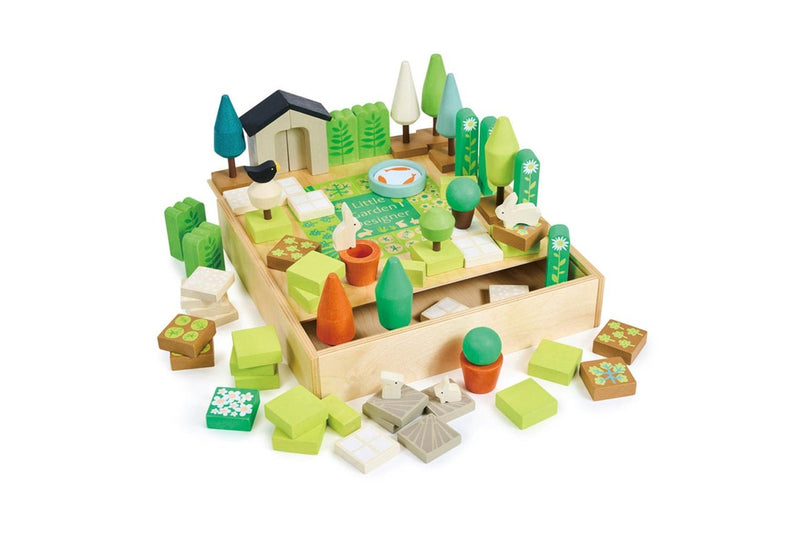 67pc Tender Leaf Toys 30cm Little Garden Designer Wooden Toy Set w Box Kids 3y+