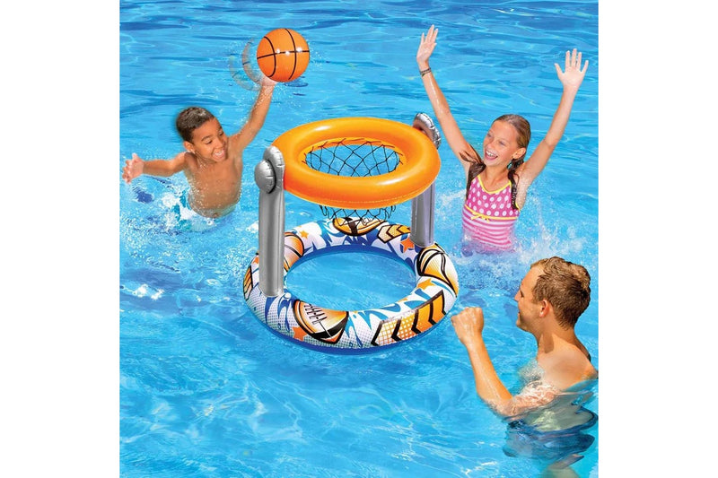 Go Play! 2 In 1 Sports Challenge Basketball Football Inflatable Pool Game 3y+