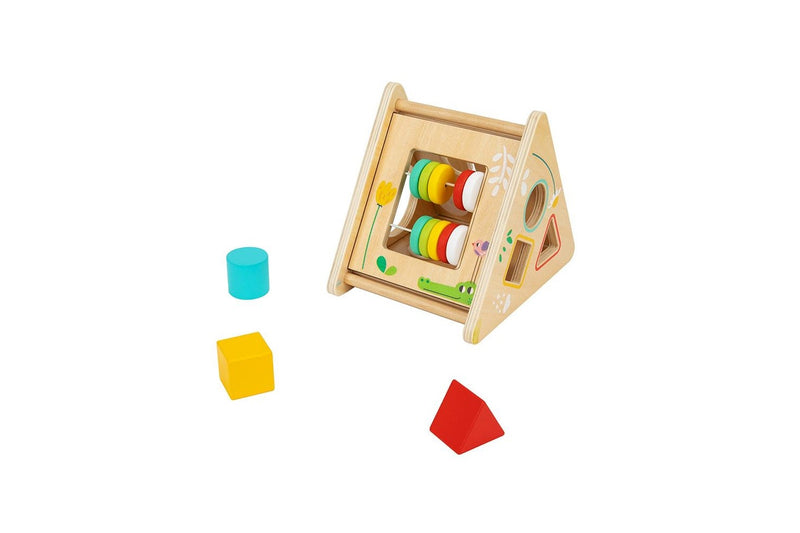 4pc Tooky Toy Toddler Kids Wooden Activity Triangle Block Learning Puzzle 12m+