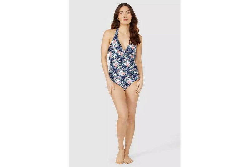 Debenhams Womens/Ladies Floral Tankini Top (Navy) (8 UK)