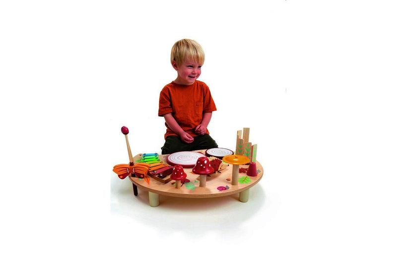 Tender Leaf Toys 50cm Forest Musical Table Wooden Instrument Toy Set Kids 3y+