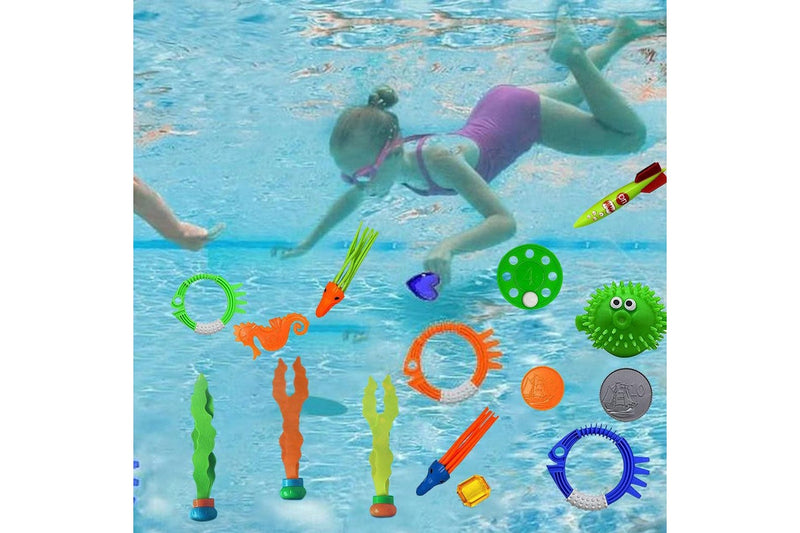 34Pcs Set Pool Diving Swimming Toys for Kids Summer Underwater Game Toys