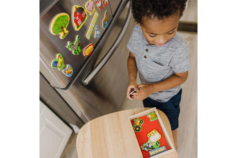 Melissa & Doug: Wooden Magnets Set - Farm