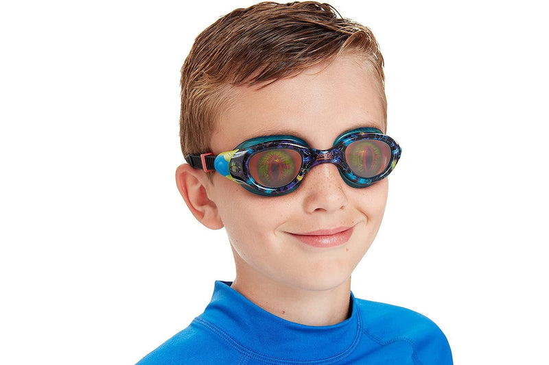 Zoggs Childrens/Kids Sea Demon Holographic Swimming Goggles (Blue/Black) (6-14 Years)