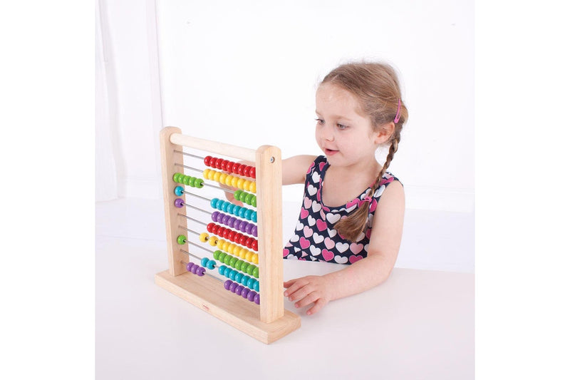 Bigjigs Toys Wooden Abacus Counting Kids Children Learning Educational Toy 18m+