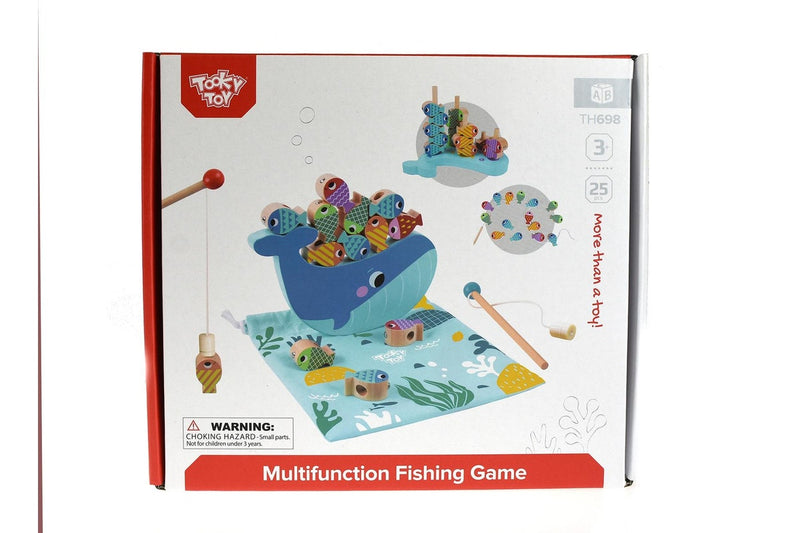 Tooky Toy Kids 3+ Multifunction 4-1 Fishing Stacking Balancing Number Fun Game