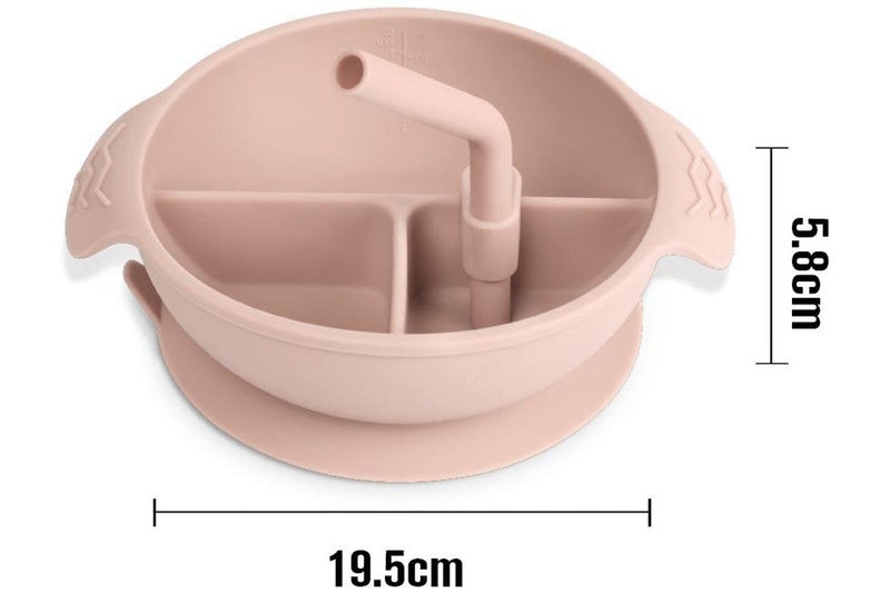 Haakaa: Silicone Divided Suction Bowl - Blush