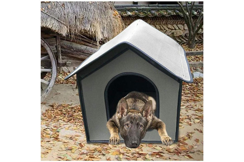 Medium Foldable Waterproof Outdoor Pet House - Grey