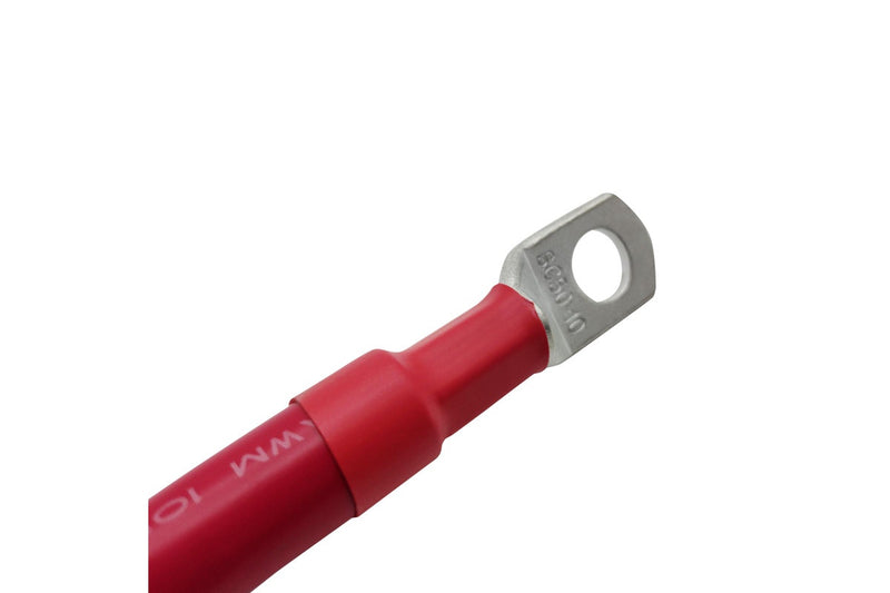 0.2m 1AWG Connector Cable Red with M8 Lug and M10 Lug Superior Corrosion Resistance Inverter Car RV Marine