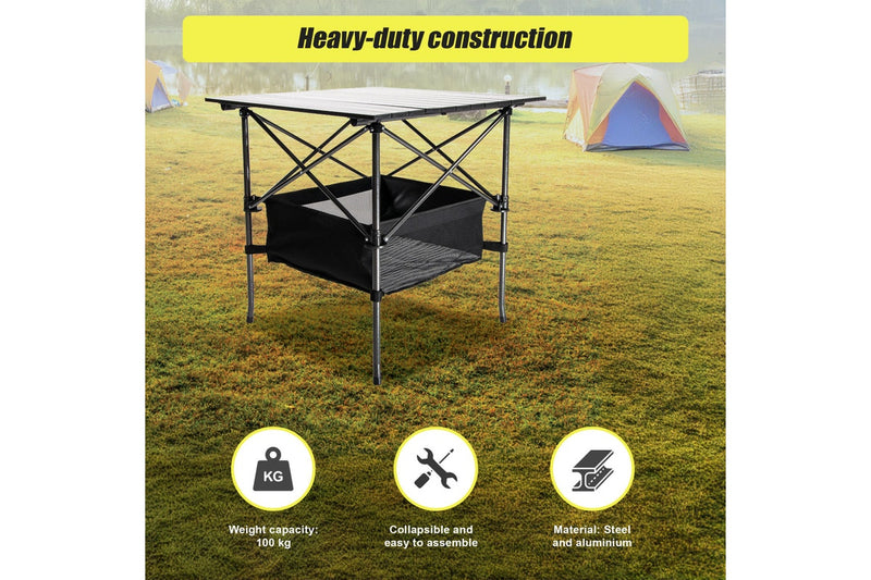 Folding Collapsible Camping Table Caravan RV Heavy Duty Steel & Aluminium