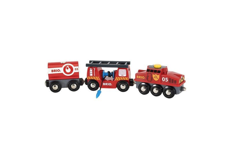 4pc Brio Rescue Firefighting Train Kids Childrens Pretend Interactive Toy 3y+