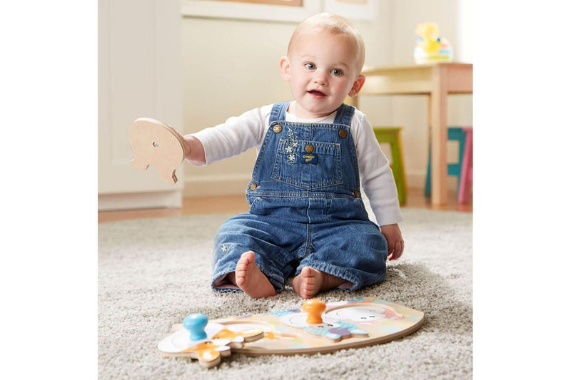 Melissa & Doug: Jumbo Farm - Wooden Knob Puzzle