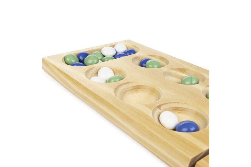 Cardinal Classics Solid Wood Wooden Mancala Kids Family Tabletop Game Set 8y+